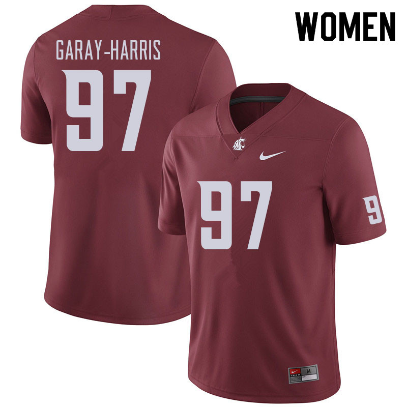 Women #97 Ty Garay-Harris Washington State Cougars Football Jerseys Sale-Crimson - Click Image to Close